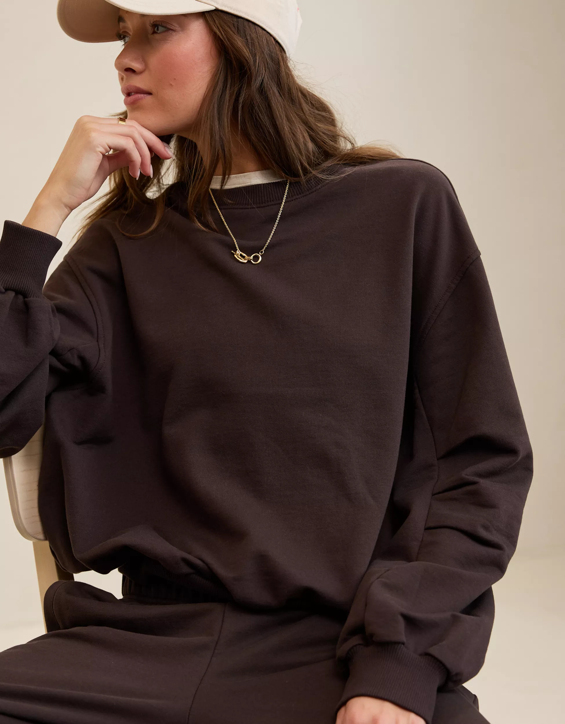 Aerie Jet Setter Crew Sweatshirt | Aerie