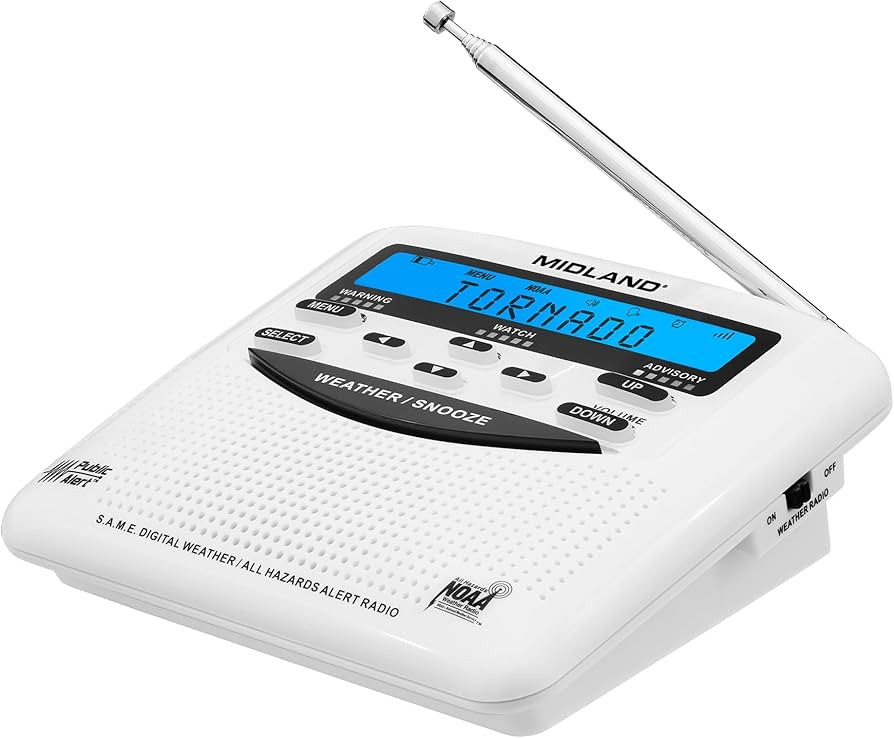 Midland - WR120B - NOAA Emergency Weather Alert Radio - Localized Programming, Trilingual Display... | Amazon (US)
