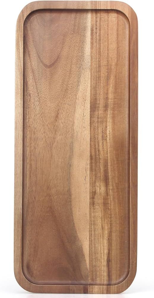 Wooden Serving Platters Acacia Long Charcuterie Boards Rectangle Wood Tray Home Decor Serving Che... | Amazon (US)