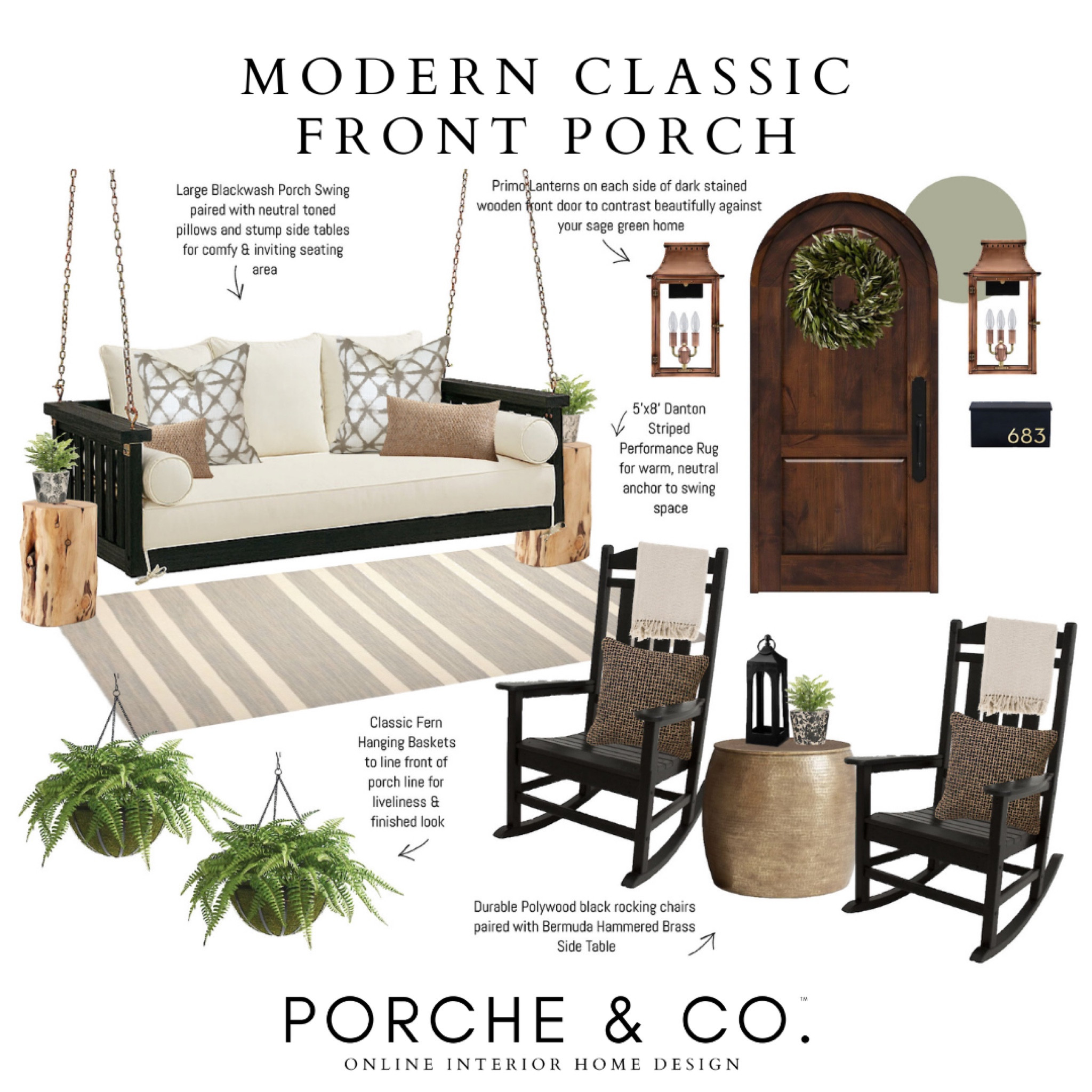 Front porch, porch swing, porch inspo, front porch mood board, rocking chairs, porch design #porchinspo #moodboard 

#LTKstyletip #LTKhome #LTKSeasonal