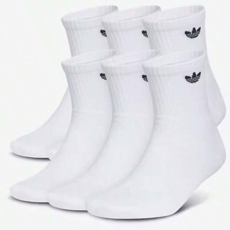 Adidas Originals Trefoil 6 Pack Quarter Socks JL4207 | SHEIN