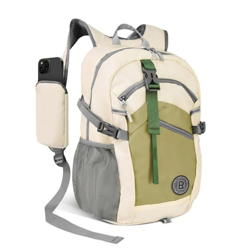 PS Le Periple Small Hiking Backpack, 20L Lightweight Travel Backpack with Phone Pocket, Hiking Daypack for Women Men,Beige | Amazon (US)