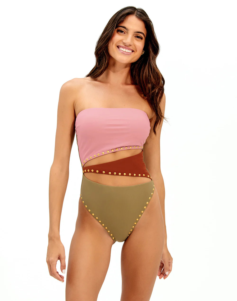 Frida Block One Piece - Pistachio Camel | ViX Swimwear