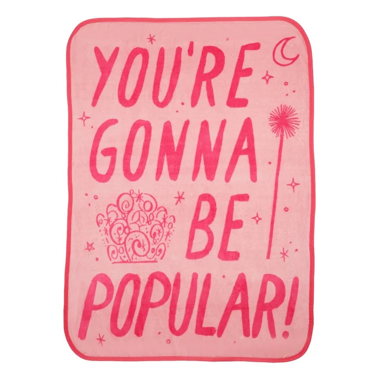 Wicked Kids Fleece Throw Blanket 46x60, Pink | Walmart (US)