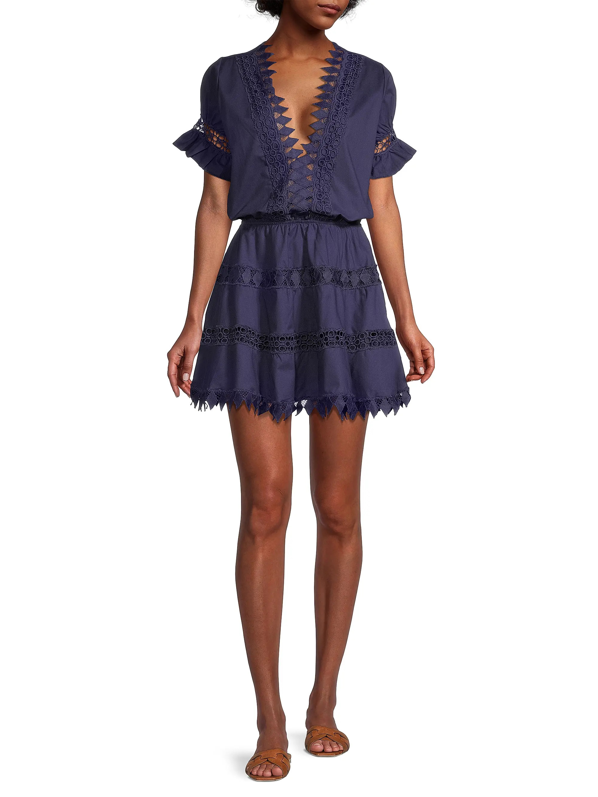 Peixoto Ora Embroidered Mini Dress | Saks Fifth Avenue | Saks Fifth Avenue