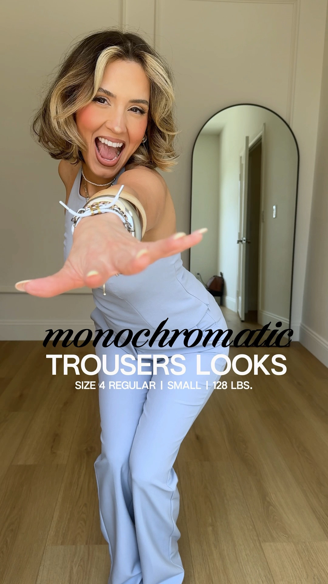 Omg these @Express trousers & essentials are ON SALE 👏🏼 #DressToExpress
#ExpressPartner

✔️ Wearing size 4 regular on long trousers
✔️Ankle trousers are size 4 SHORT 
✔️XS in all tops 

#LTKootd #LTKPetite #LTKSaleAlert