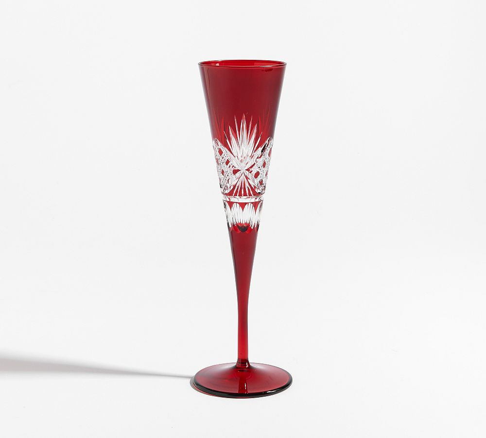 Antique Cut Glass Champagne Flutes - Set of 4 | Pottery Barn CA