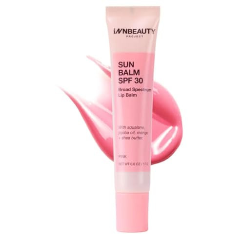 INNBEAUTY Project Sun Balm Mineral SPF 30 Lip Balm with Tint, Pink Shade, 0.6 OZ (17ml) | Amazon (US)