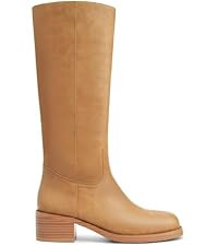 Women's Banana Knee High Boots Square Toe Chunky Block Heel Comfortable Low Heel Pull on Wide Cal... | Amazon (US)