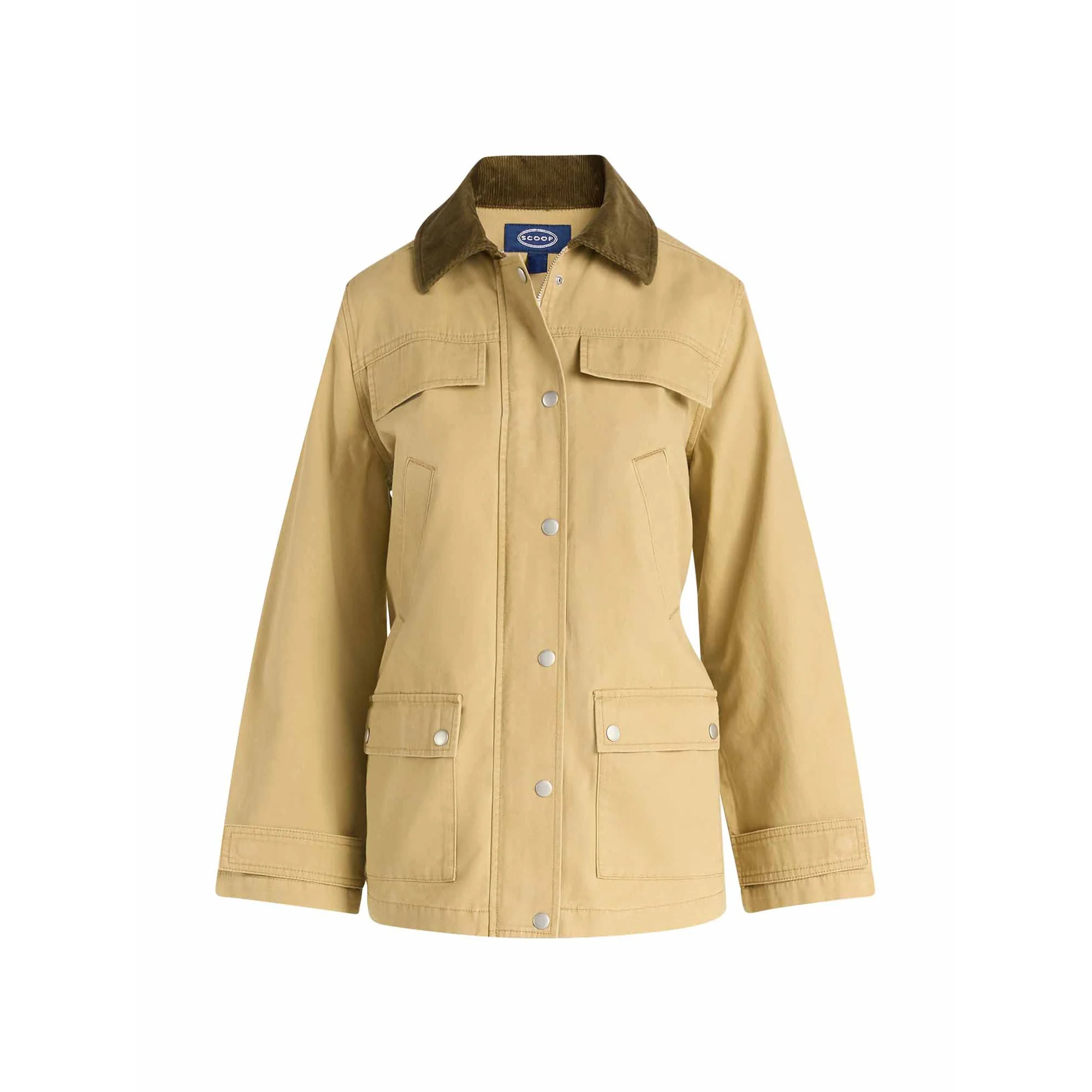 Scoop Women’s and Women’s Plus Cotton Oversized Cargo Barn Jacket, Midweight, XS-4X | Walmart (US)
