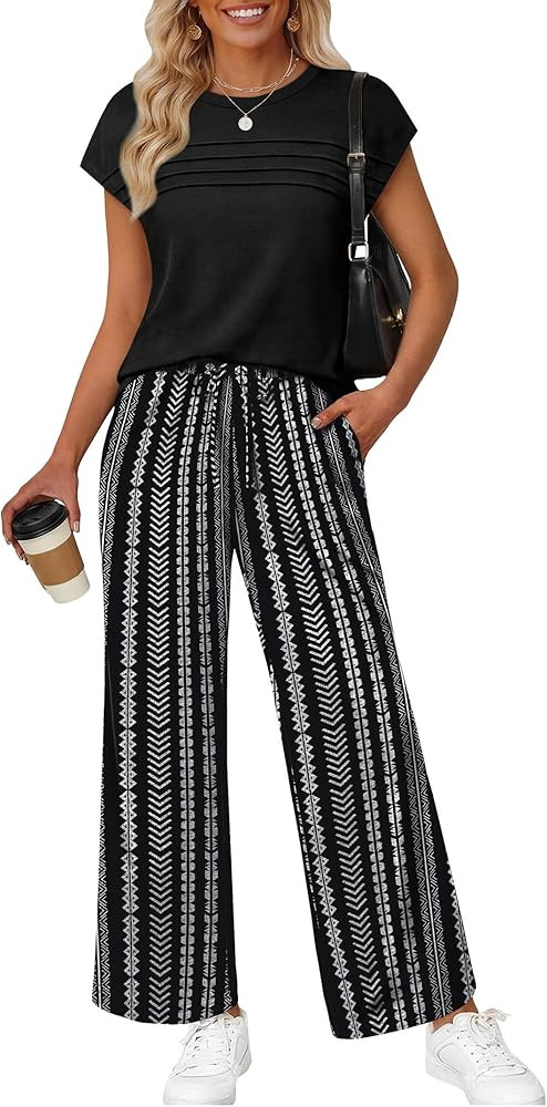 Two Piece Set for Women Summer Spring Outfits Matching Sets Women Clothing Airport Travel Vacatio... | Amazon (US)