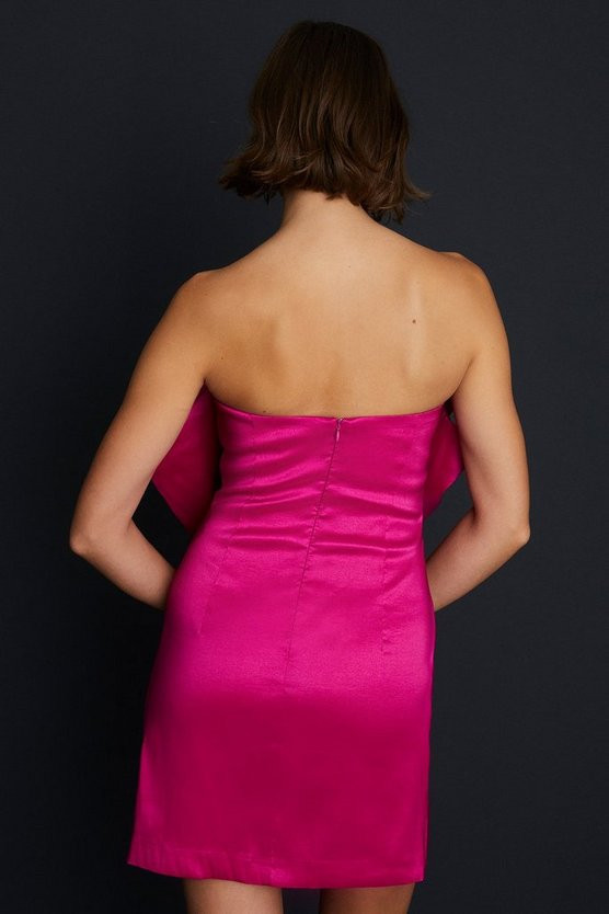 Petite Taffeta Bow Mini Dress | Oasis UK & IE