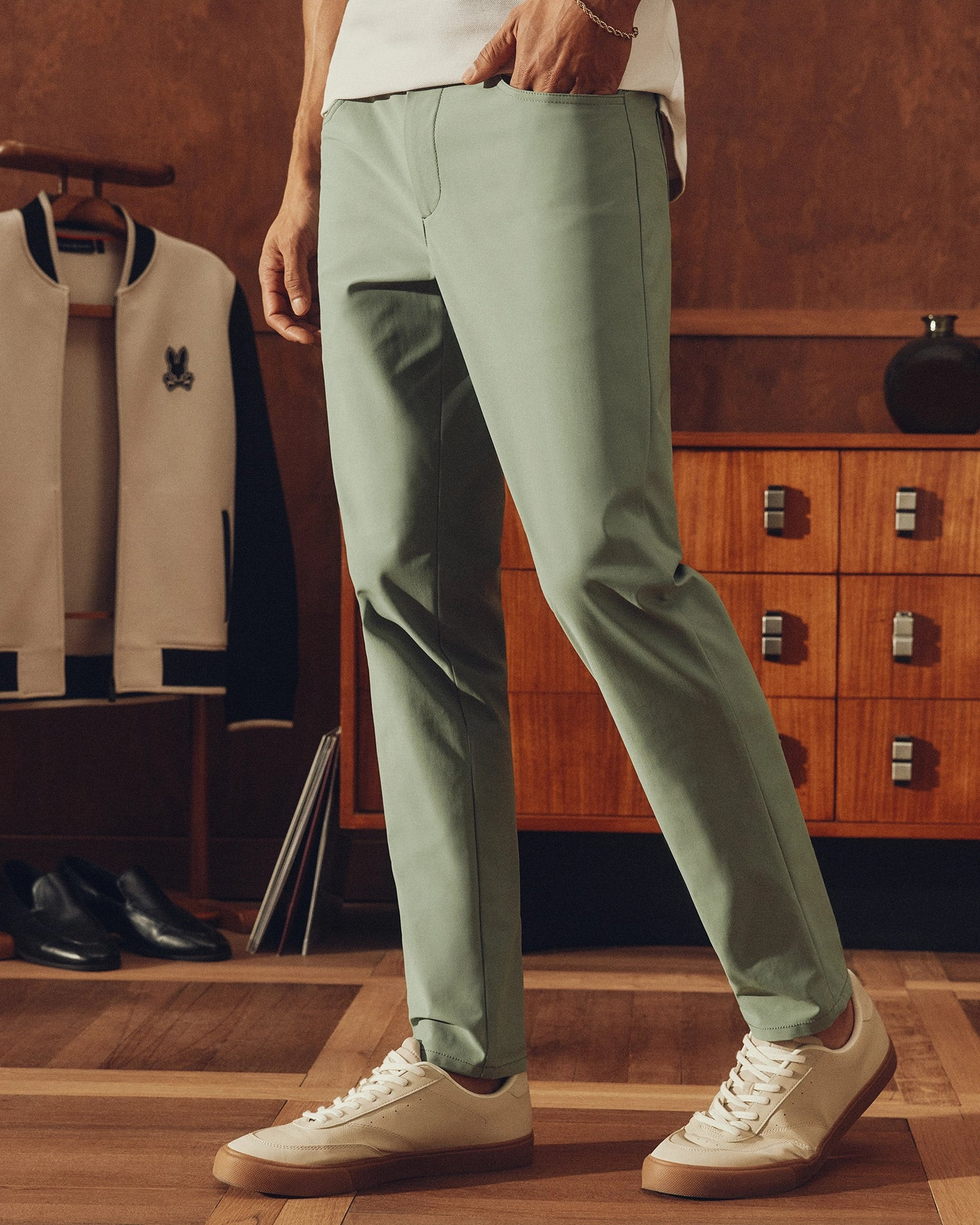 Mens Green Maverick 10K Step Pant | Psycho Bunny | Psycho Bunny