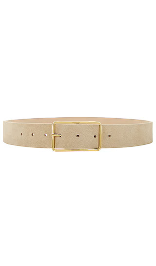 Milla Suede Belt in Light Sand & Gold | Revolve Clothing (Global)