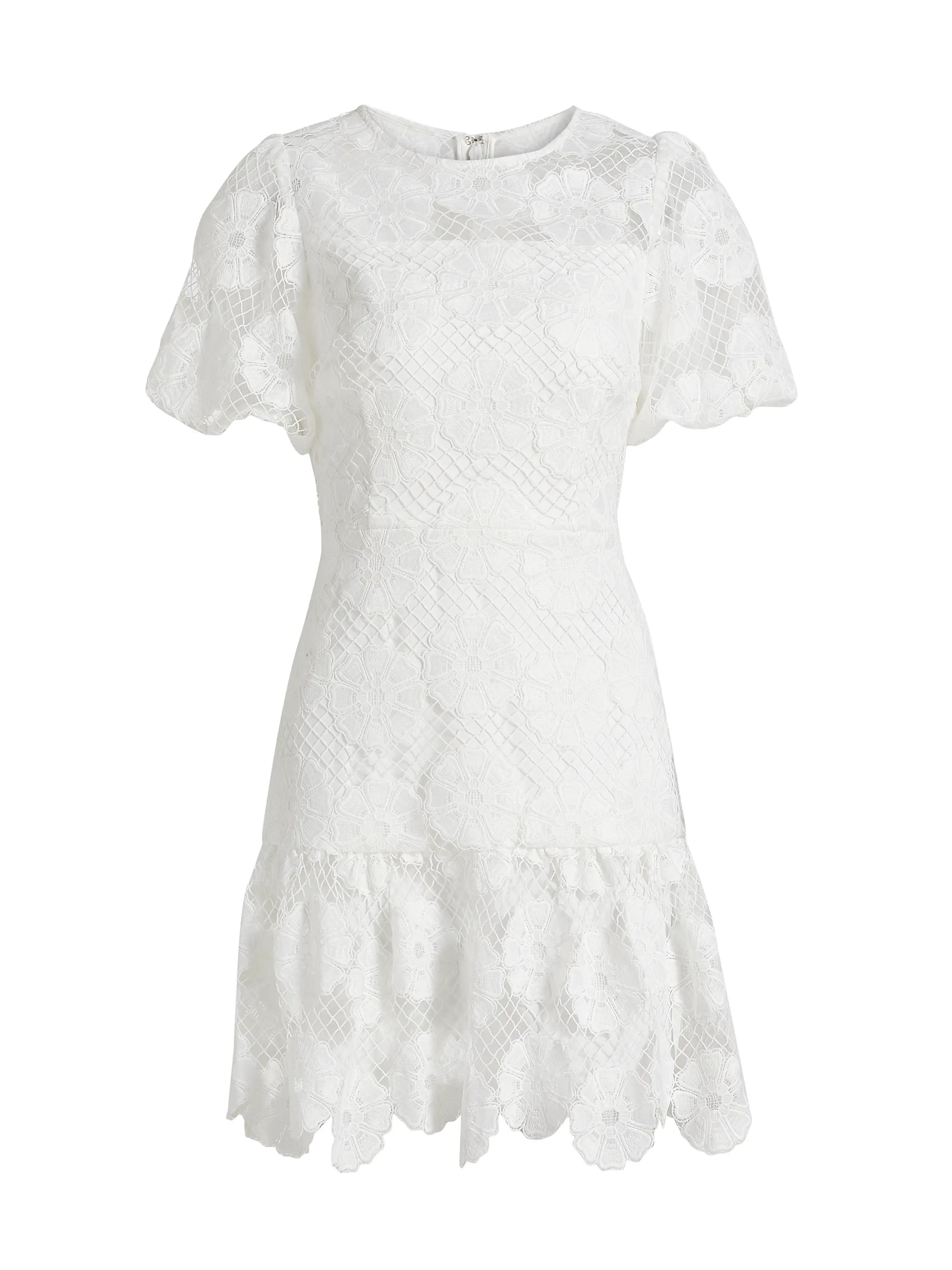 Milly Yasmin Lace Minidress | Saks Fifth Avenue | Saks Fifth Avenue