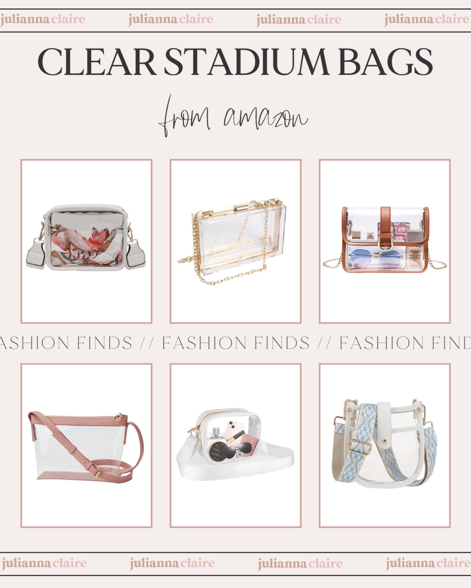  Juoxeepy Clear Bag Stadium Approved Purse Concert