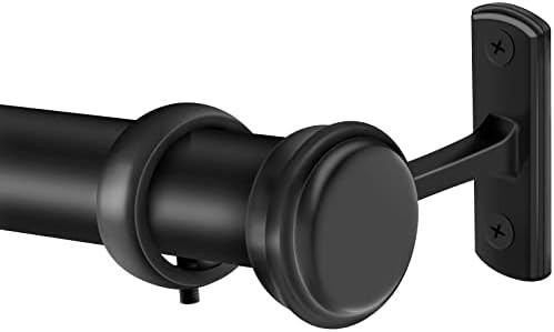 Curtain Rods, Curtain Rods for Windows 66 to 120, Black Curtain Rod, Outdoor Curtain Rod, 1 Inch ... | Amazon (US)