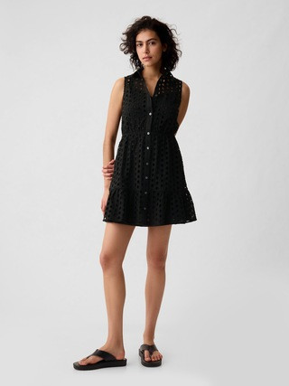 Eyelet Tiered Mini Dress | Gap (US)