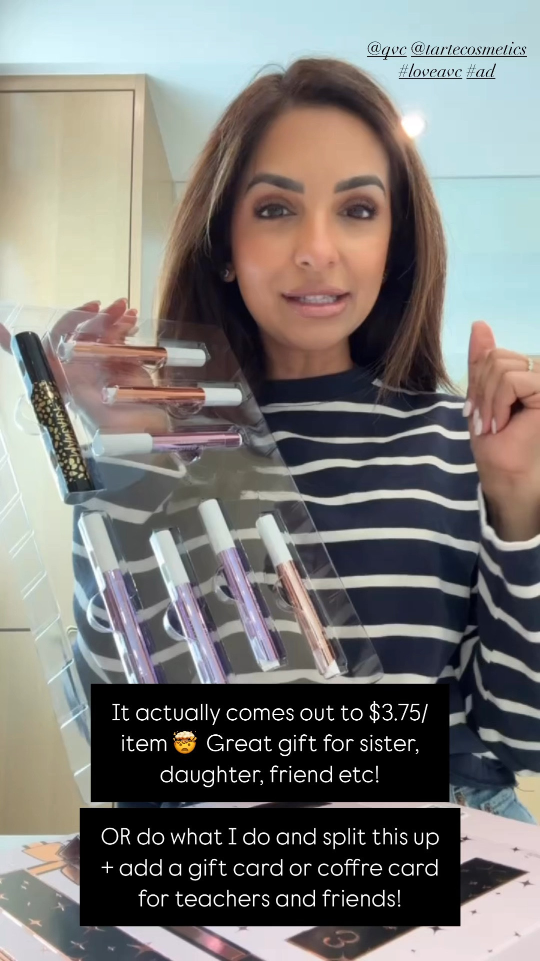 Such an easy gift idea! All 8 pieces come to $29 with new customer code HOLIDAY20! That makes each item under $4/piece which is wild!!! Normally one juicy lip is $26. Gift the set or split this up and make little gifts for friends by adding a coffee gift card or a gift card for teachers! 
@qvc #loveqvc #ad @tartecosmetics

#LTKGiftGuide #LTKSaleAlert #LTKHoliday