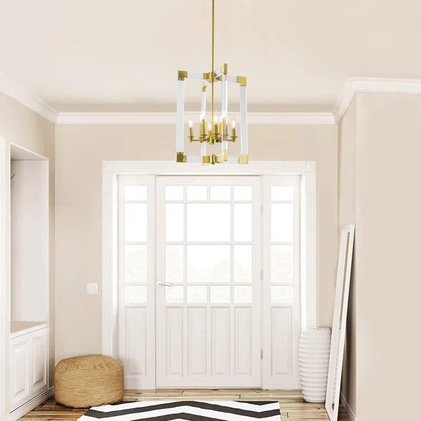 Briggston 8 - Light Acrylic Dimmable Lantern Square / Rectangle Chandelier | Wayfair North America