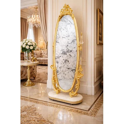 Luxurious Full-length Mirror In Gold | Perigold