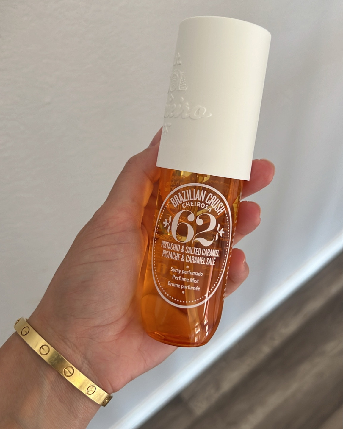 The Sol de Janeiro Brazilian Crush Body Fragrance Mist is a popular body mist known for its captivating scent. It is inspired by the lively and vibrant spirit of Brazil and captures the essence of the country's beaches and tropical atmosphere. The fragrance mist features notes of pistachio and salted caramel, which create a deliciously sweet and alluring scent. The mist is designed to be a light and refreshing way to scent your body, leaving you with a lingering fragrance throughout the day. 

#LTKbeauty #LTKunder50 #LTKFind