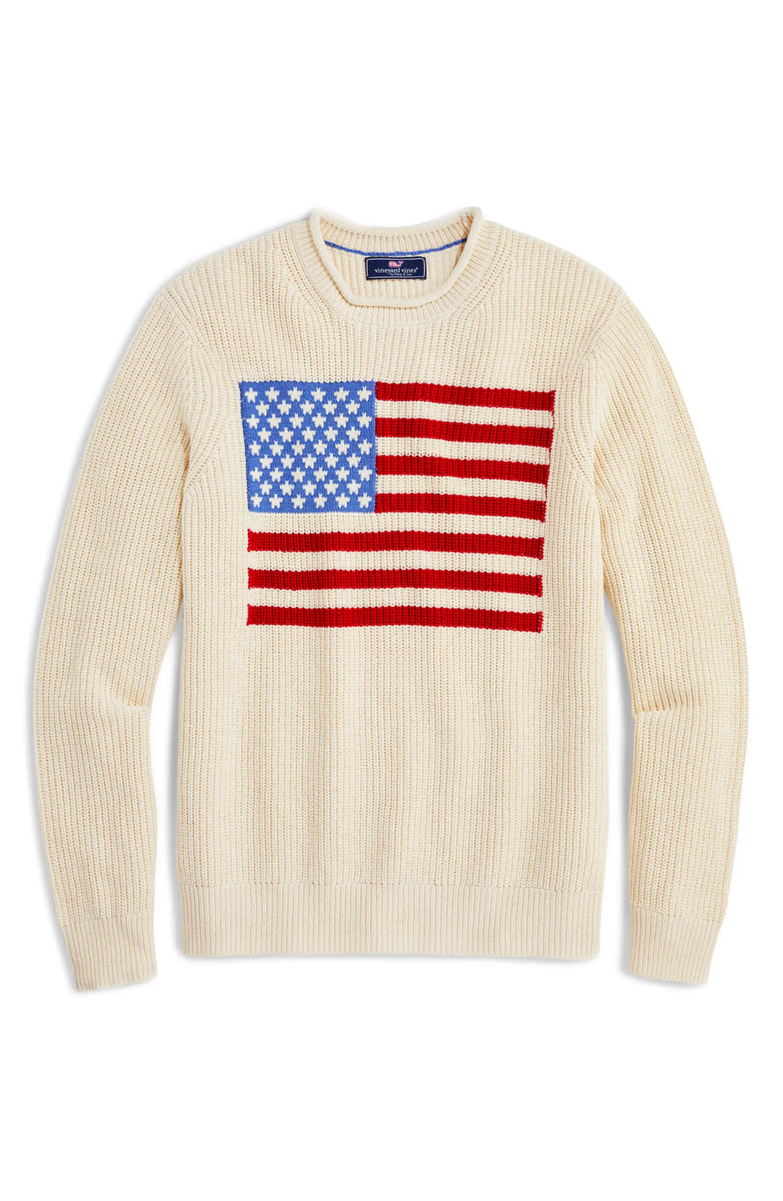 American Flag Cotton Crewneck Sweater | Nordstrom