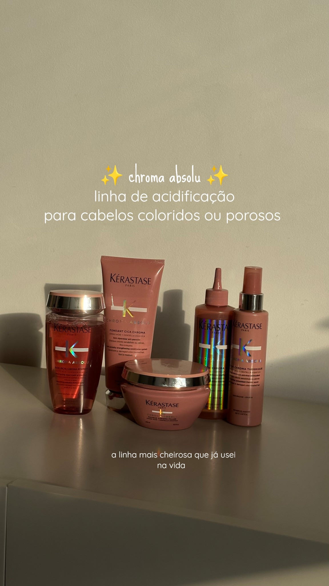 linha de acidificação perfeita para cabelos porosos ou coloridos! 

minha linha de tratamento favorita, a mais cheirosa que já usei na vida todinha 💖✨