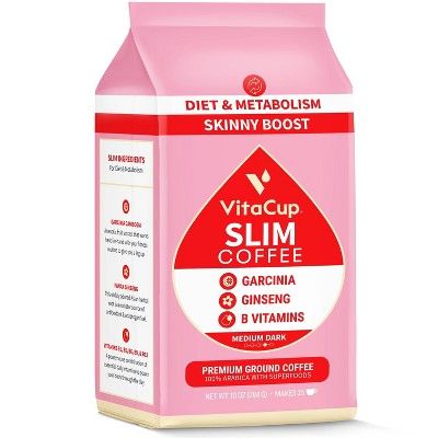 VitaCup Slim Ground Coffee (Diet & Metabolism) w/ Garcinia, Ginseng, & B Vitamins, Medium Roast -... | Target