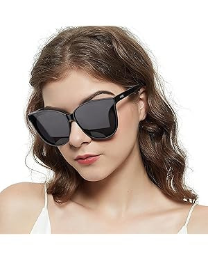 LVIOE Cat Eyes Sunglasses for Women, Polarized Oversized Fashion Vintage Eyewear for Driving Fish... | Amazon (US)