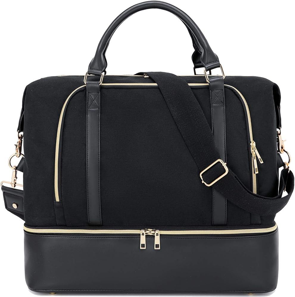 CAMTOP Women Ladies Travel Weekender Bag Overnight Duffel Carry-on Tote Bag with Luggage Sleeve f... | Amazon (US)