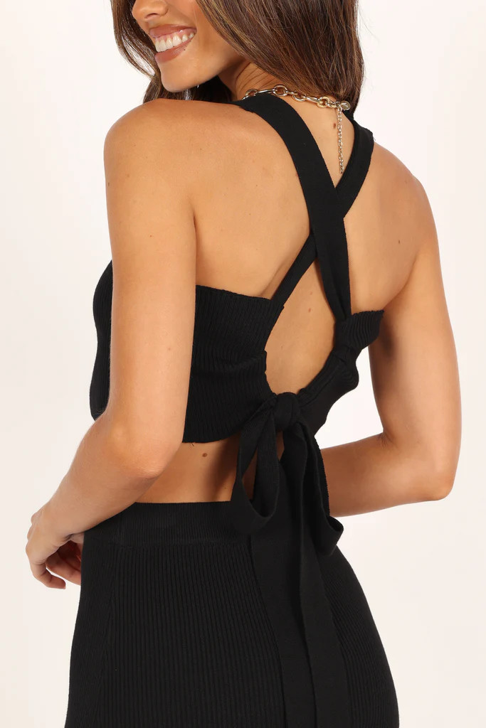 Maia Rib Knit Two Piece Set - Black | Petal & Pup (US)