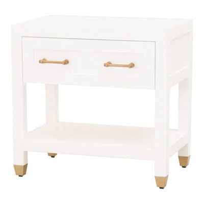 Hintz 1 - Drawer Solid Wood Nightstand in Matte White | Wayfair North America