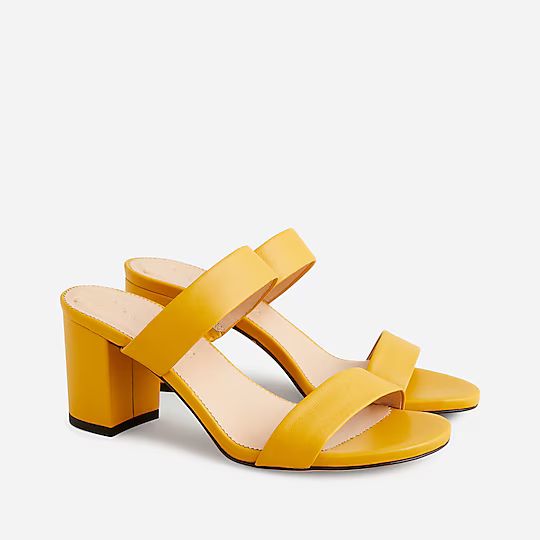Lucie double-strap block-heel sandals | J.Crew US