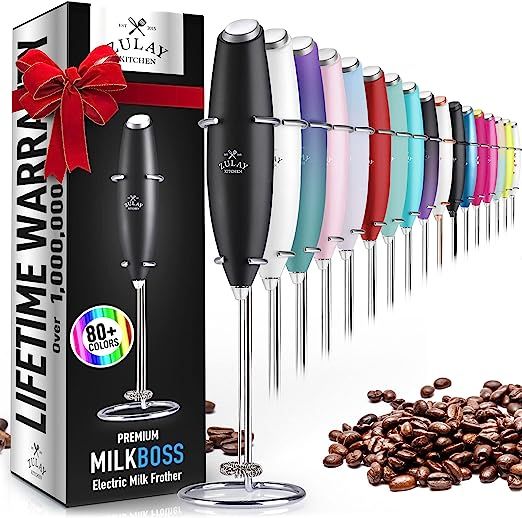 Zulay Powerful Milk Frother Handheld Foam Maker for Lattes - Whisk Drink Mixer for Coffee, Mini F... | Amazon (US)
