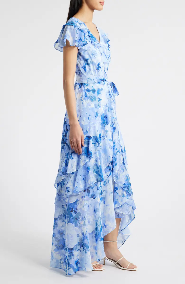 Eliza J Asymmetrical Ruffle Maxi Dress | Nordstrom | Nordstrom