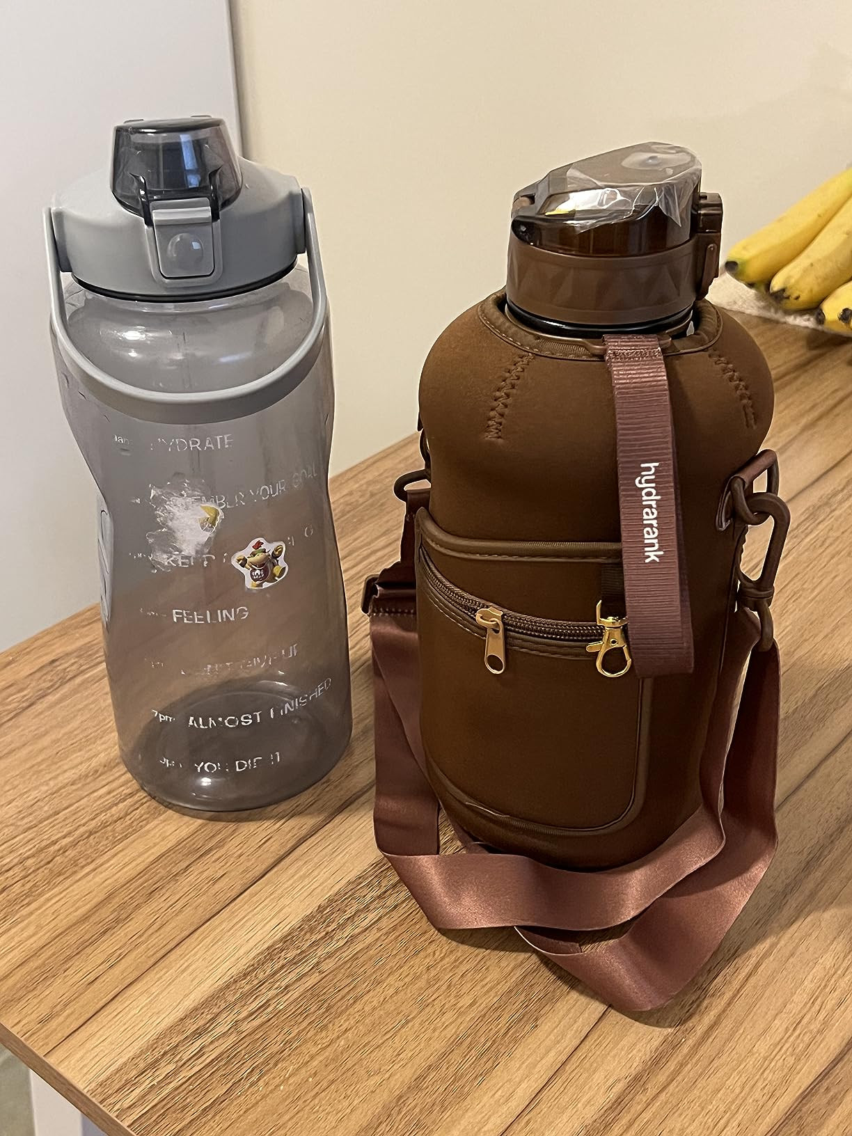 HYDRARANK Half Gallon Water Bottle with Sleeve - BPA Free Gym Water Bottle with Straw and Spout L... | Amazon (US)