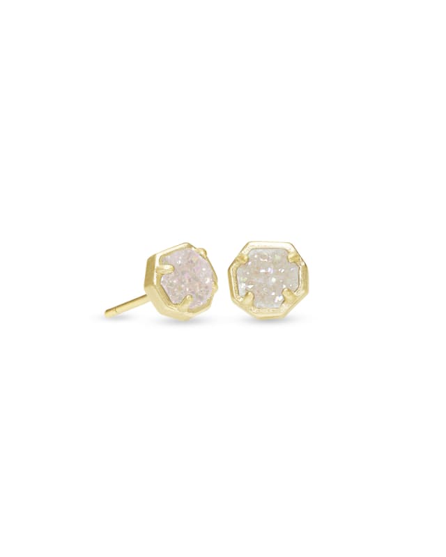 Nola Gold Stud Earrings in Iridescent Drusy | Kendra Scott | Kendra Scott