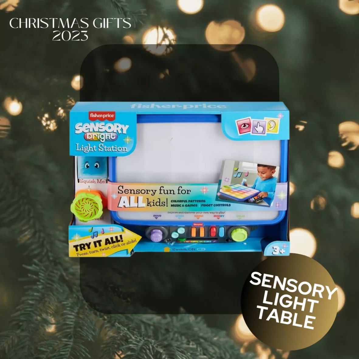 Fisher-Price Sensory Bright Light Station Electronic Learning Activity Table