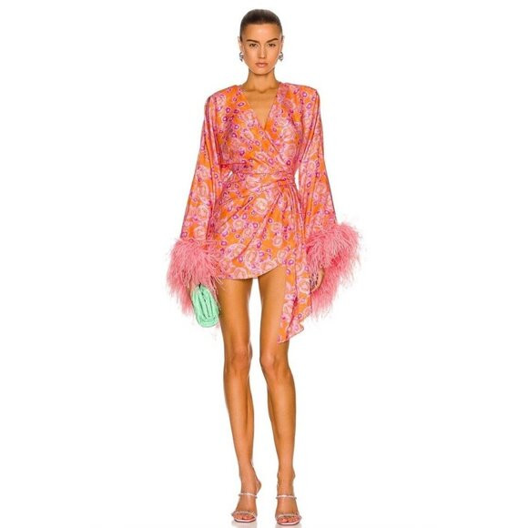 NERVI Nami Dress Pop Flowers Feathers | Poshmark