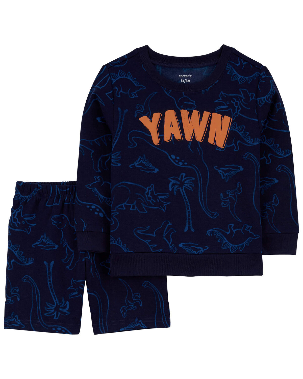 Blue Toddler 2-Piece Dinosaur French Terry Pajama Set | carters.com | Carter's