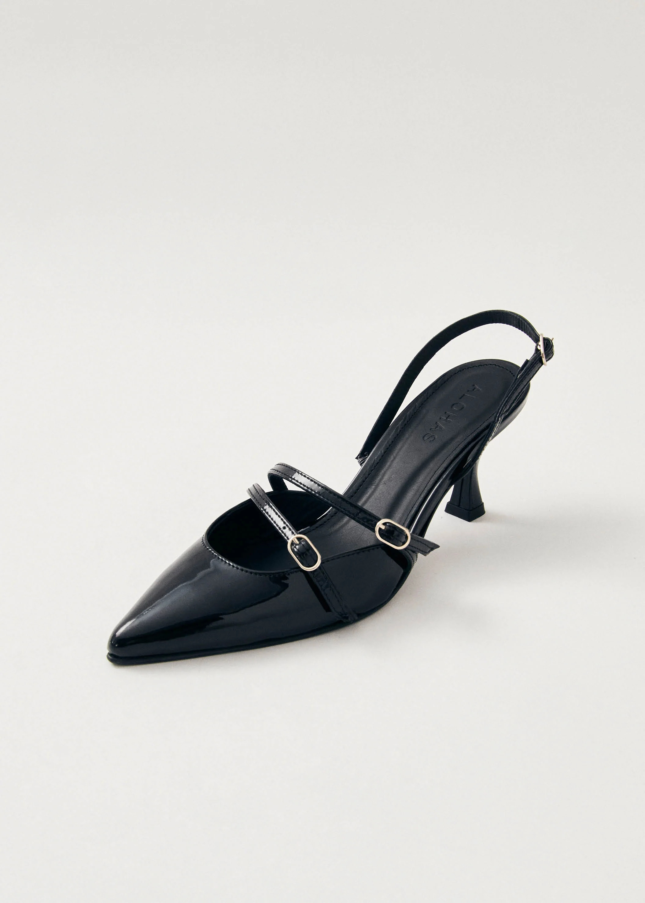 Joelle Onix Black Leather Pumps | ALOHAS | Alohas AU