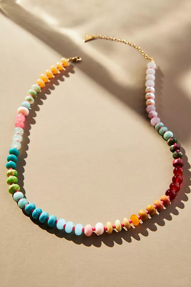 Rainbow Large-Stone Necklace | Anthropologie (US)