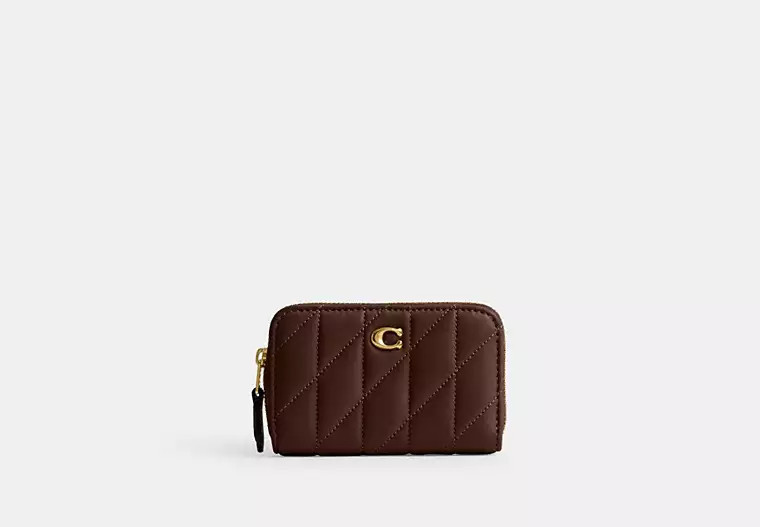 Essential Small Zip Around Card Case With Pillow Quilting | Coach (US)