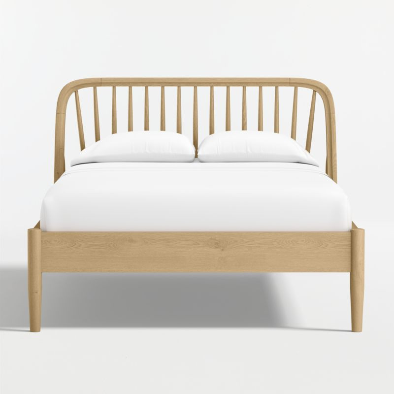 Bodie Oak Spindle Full Bed + Reviews | Crate and Barrel | Crate & Barrel