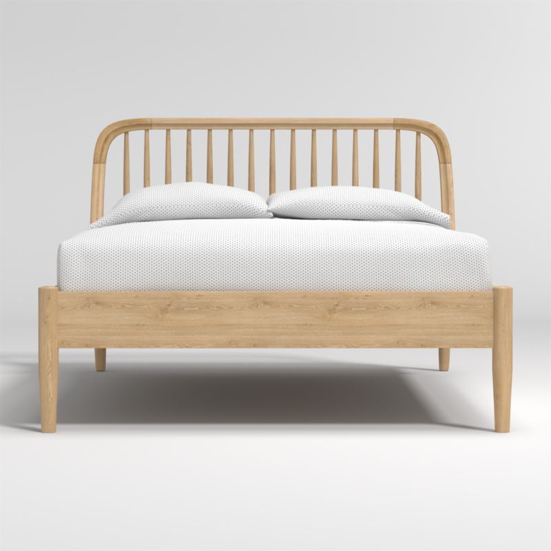 Bodie Oak Spindle Full Bed + Reviews | Crate and Barrel | Crate & Barrel