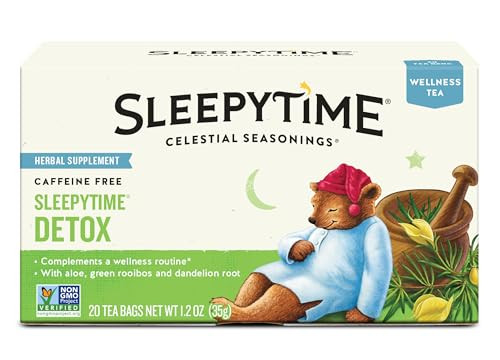 Celestial Seasonings Sleepytime Wellness Detox Tea, Caffeine Free, 20 Tea Bags Box | Amazon (US)
