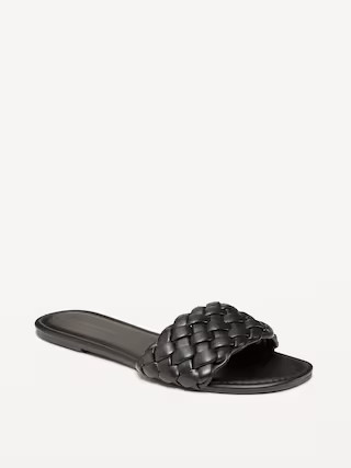 Faux-Leather Puffy Braided Sandals for Women | Old Navy (US)