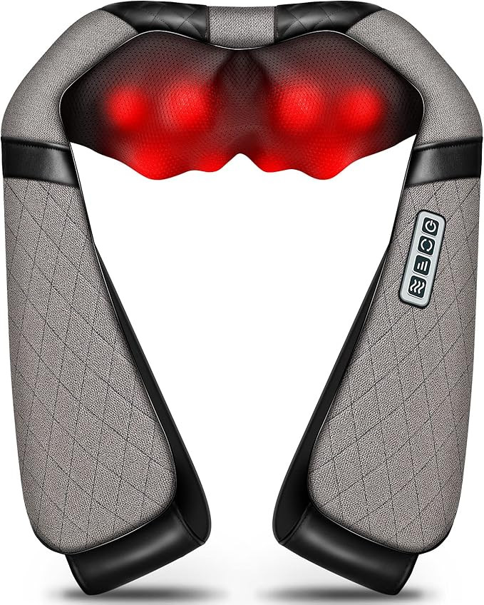 Blue Elf Shiatsu Neck Massager, Shiatsu Back Shoulder Massager with Heat, Electric Kneading Massa... | Amazon (US)