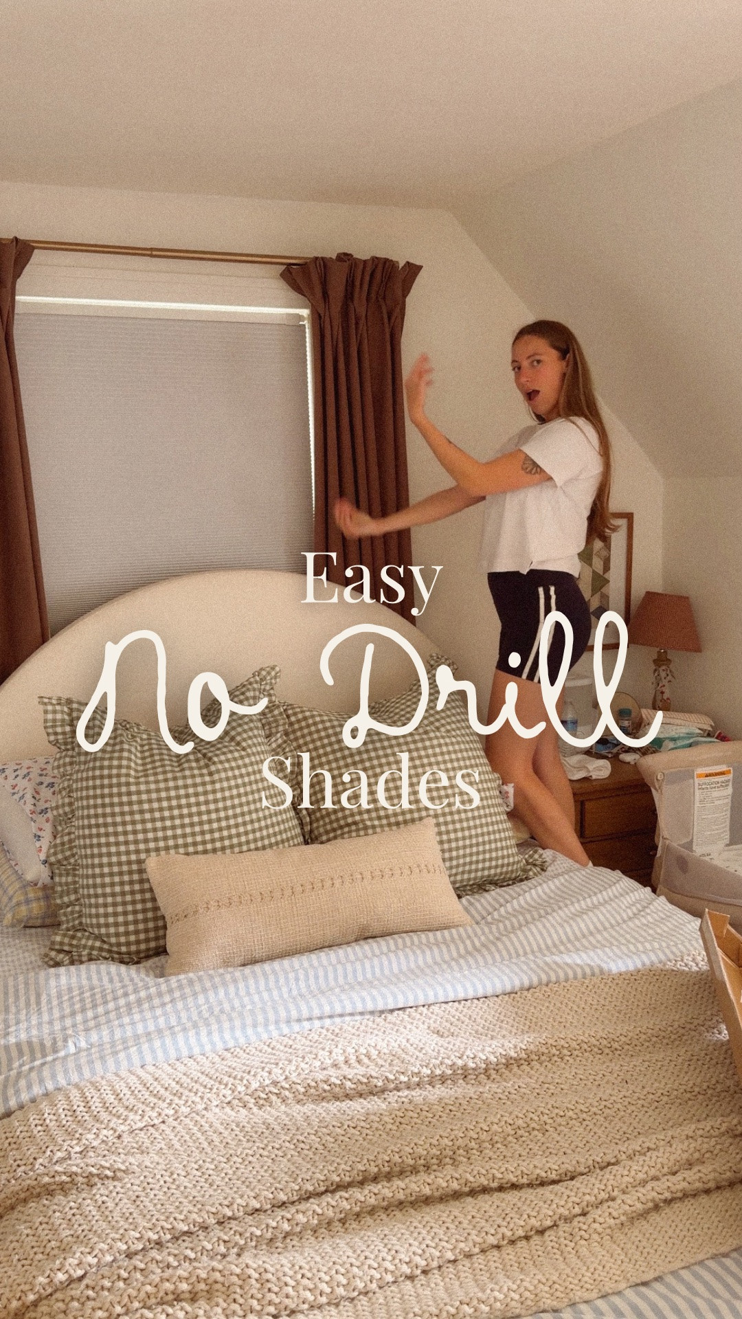 I needed some blackout shades for my room, and LOVE how easy this was to set up 🥹 10/10 recommend!!
.
#windowshades #blackoutblinds #bedroominspiration #musthaveitem #nodrill

#LTKHome #LTKmomlife